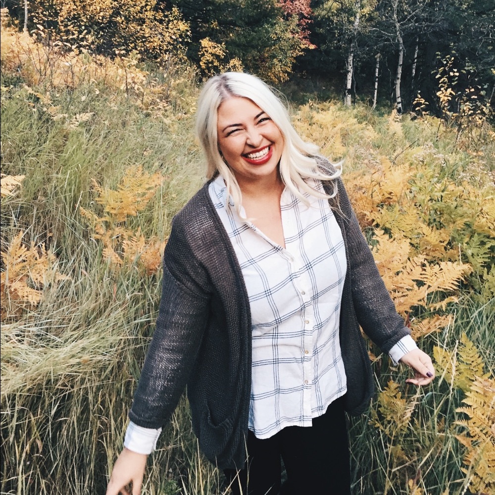 Flannel cream button up